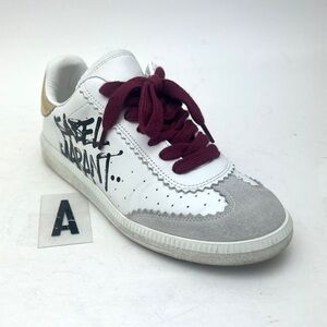 Isabel Marant Bryce Lace-Up Logo-Print  sneaker sz 5